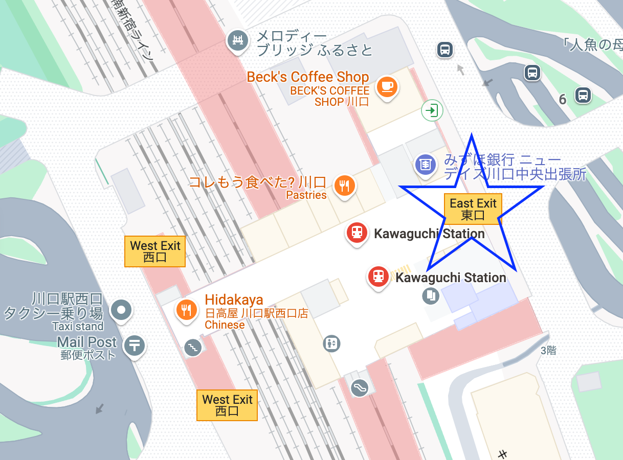 Kawaguchi Station map